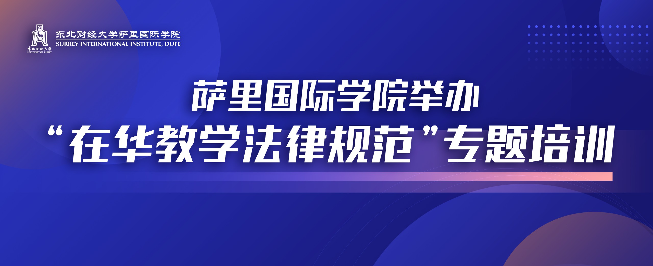 萨里国际学院举办“在华教学法律规范”专题培训